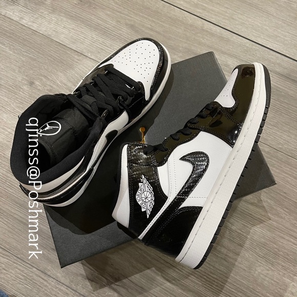 Air Jordan 1 Mid Black/White - Picture 6 of 7